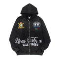 2026 American High Street Letter Embroidery Washed hoodie
