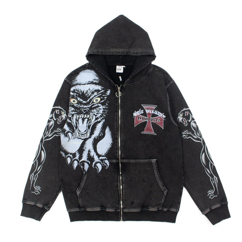 2026 American High Street New Style Hoodie Black Panther hoodie