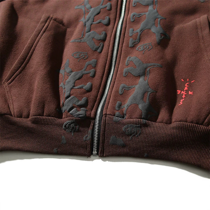 2026 American High Street Autumn/Winter Puppy Foam hoodie