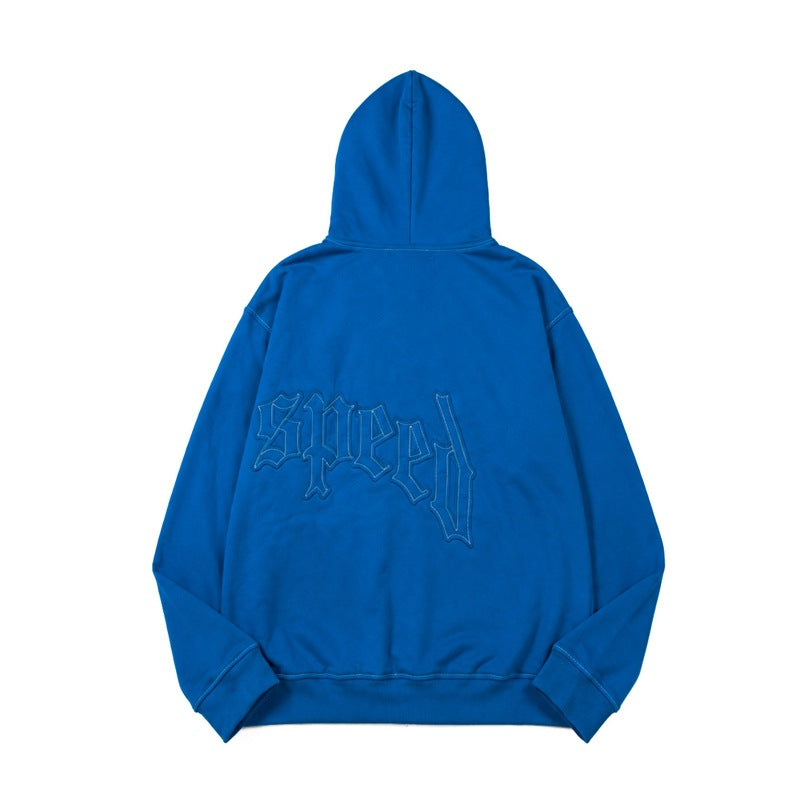 2026 American High Street Appliqué Embroidery Retro Hip hoodie