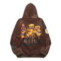 2026 American High Street Retro Distressed Muddy Brown hoodie