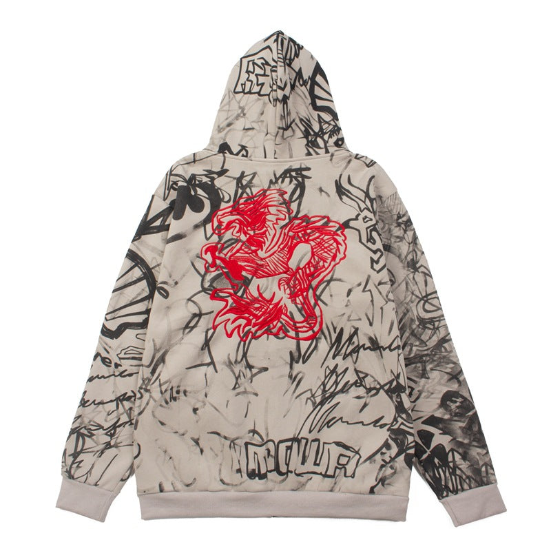 2026 American Street Style High Street Retro Hip Hop Rap hoodie