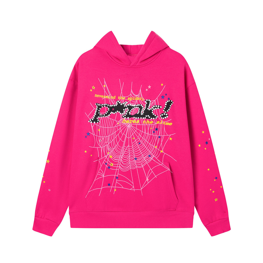 2026    American High Street New Style Hoodie Letter Spider  Hoodie