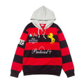 2026  American High Street New Striped Color Block Hoodie