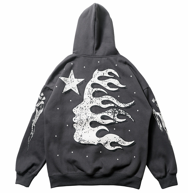 2026  American Hip Hop Kanye Trendy Hoodie High Street Fashion Printed Hoodie