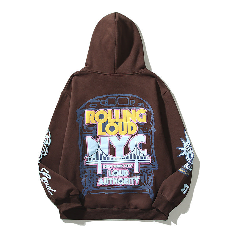 2026 American Autumn/Winter Letter Foam Hoodie Rap Hip hoodie