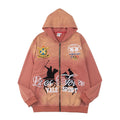 2026 American High Street Letter Embroidery Washed hoodie