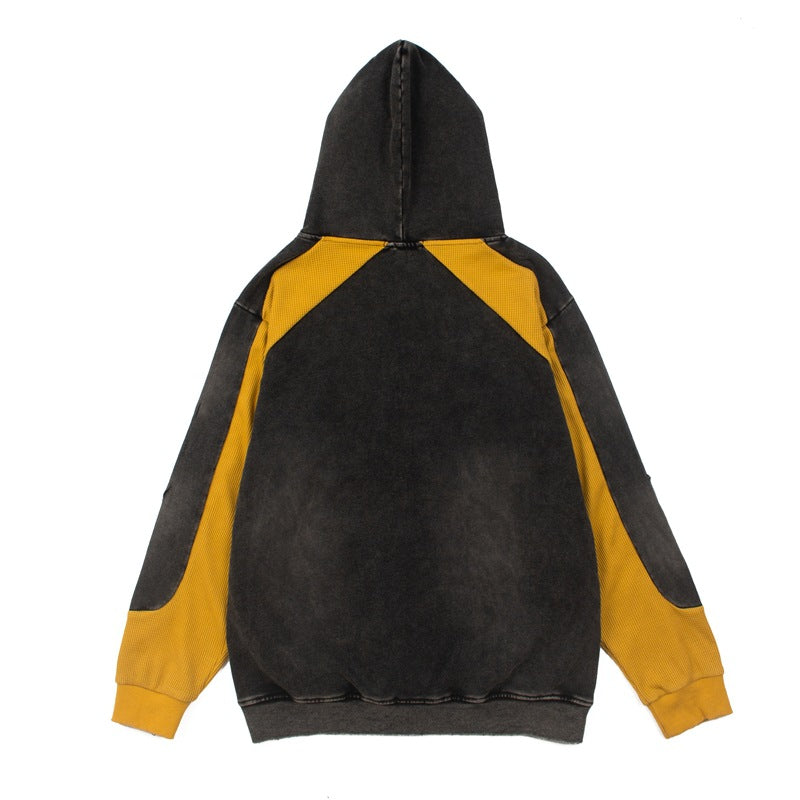 2026 American Street Hip Hop Retro Washed Distressed hoodie