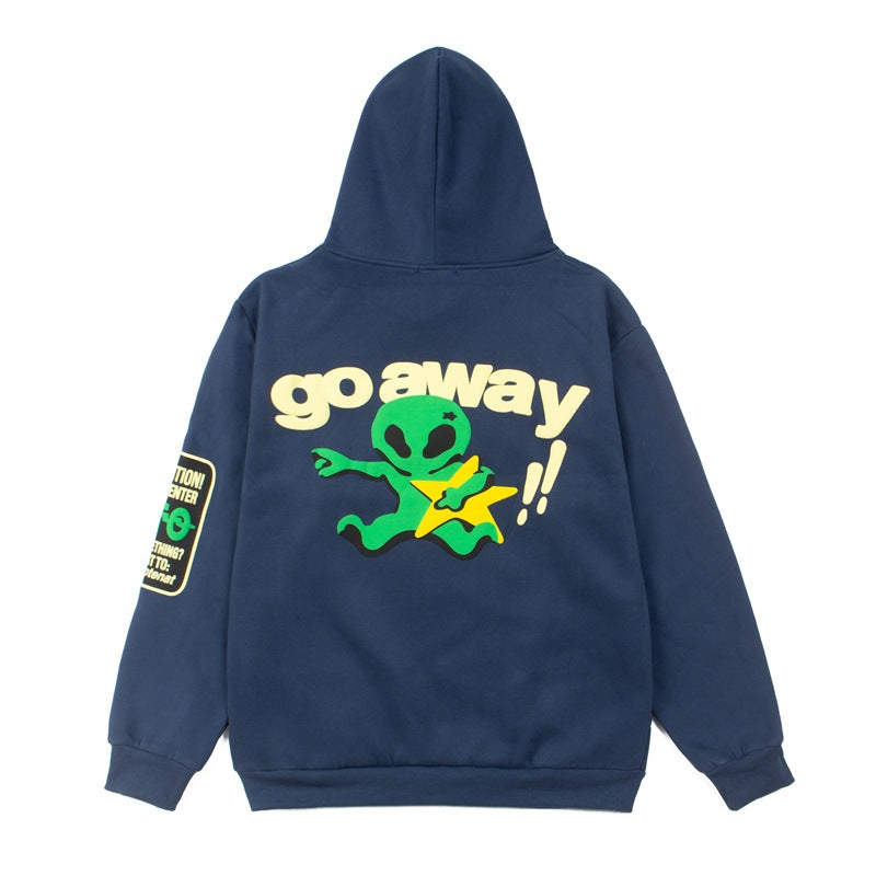 2026   American Street Style Five-Star Alien Foam Hoodie
