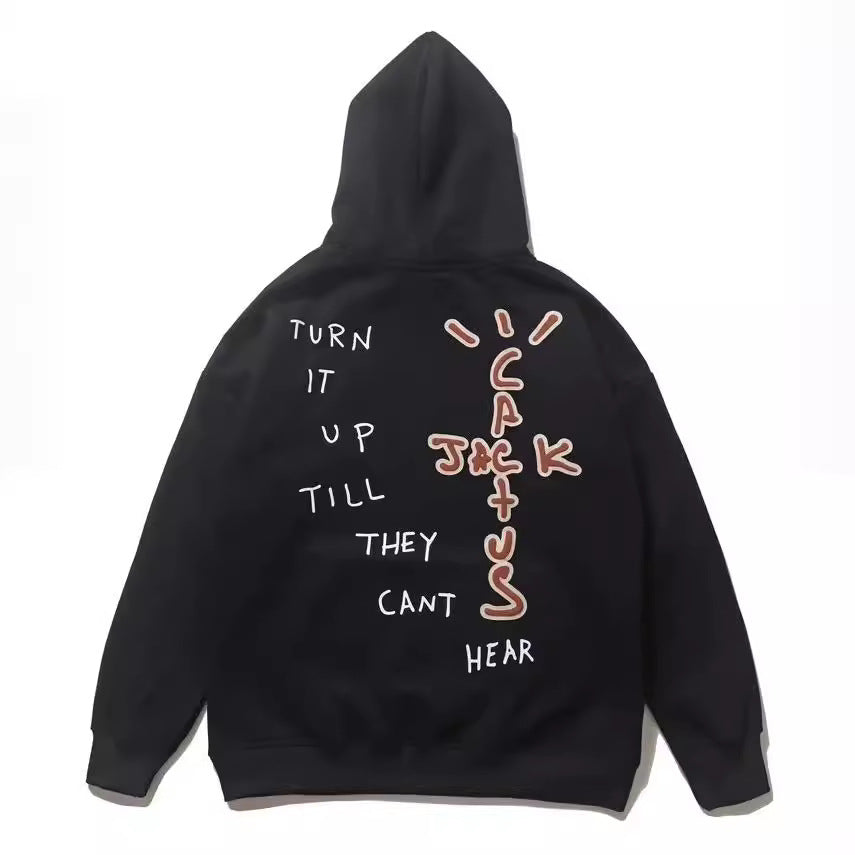 2026 American High Street New Stickman Foam Letter hoodie