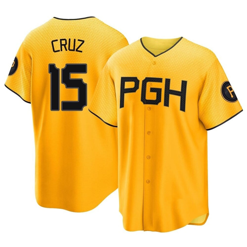 Boles P.Pirates #15 Oneil Cruz Player Gold City Connect Home Game Stitched Jerseys