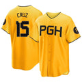 Boles P.Pirates #15 Oneil Cruz Player Gold City Connect Home Game Stitched Jerseys