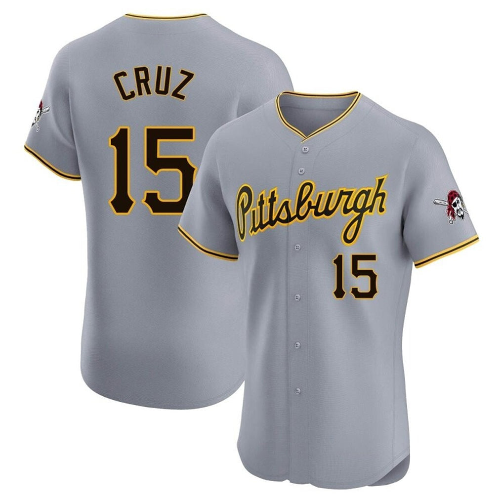 Boles P.Pirates #15 Oneil Cruz Player Gray Road Home Limited Elite Stitched Jerseys