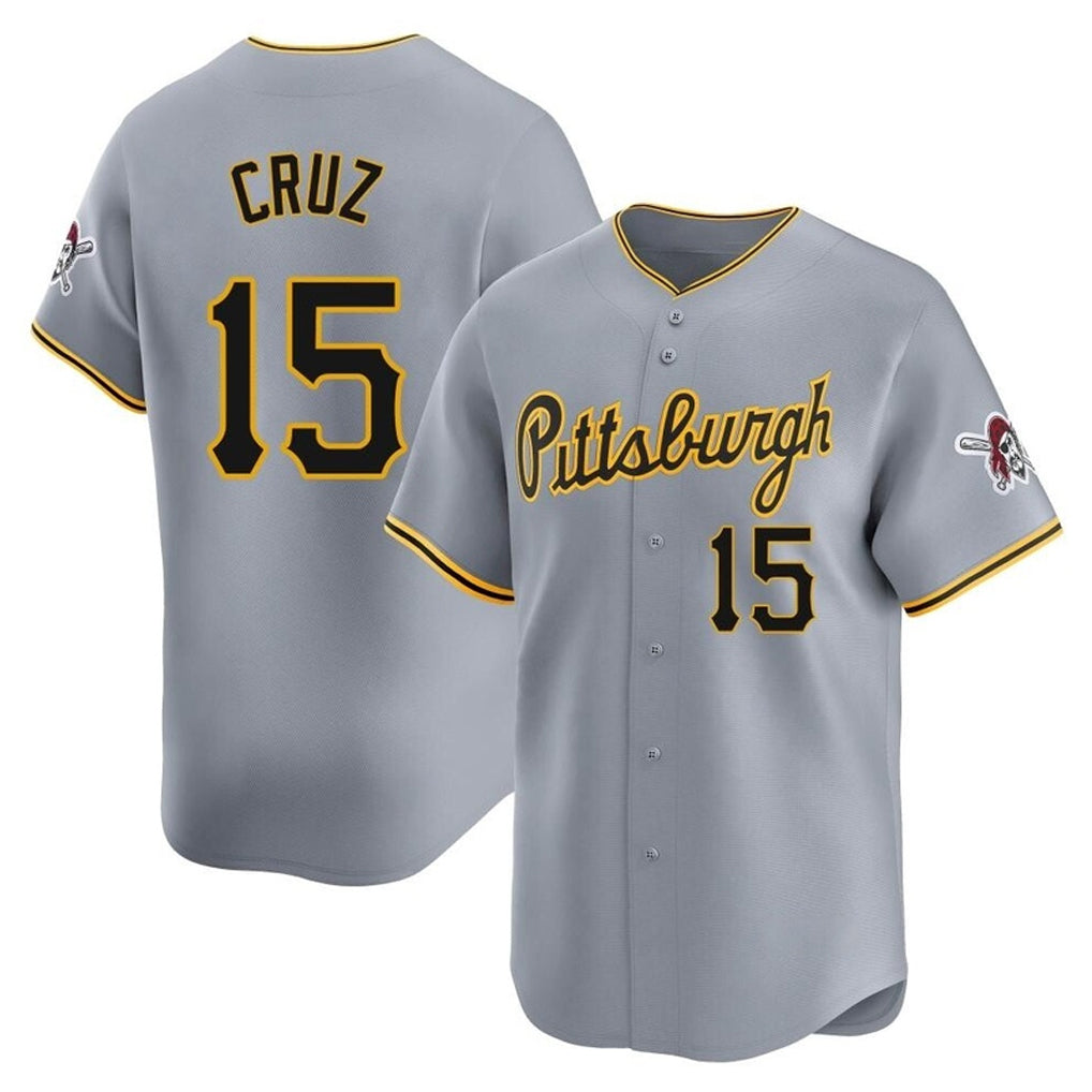 Boles P.Pirates #15 Oneil Cruz Player Gray Road Home Limited Stitched Jerseys