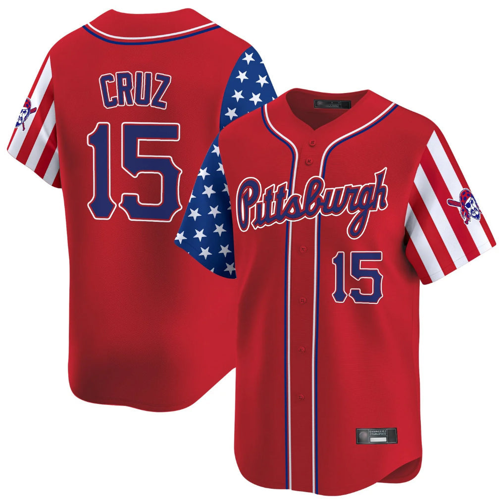 Boles P.Pirates #15 Oneil Cruz Player Red 2025 Independence Day Vapor Premier Limited Stitched Jerseys