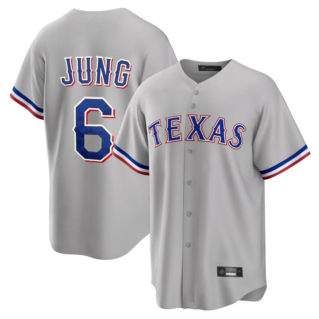 Boles  T.Rangers #6 Josh Jung Player Gray Limited Home Stitched Jerseys
