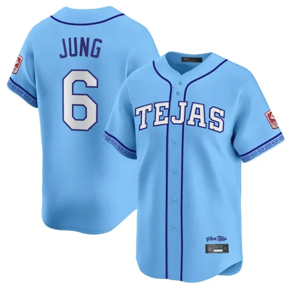 Boles  T.Rangers #6 Josh Jung Player Light Blue 2026 City Connect Limited Stitched Jerseys