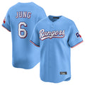 Boles  T.Rangers #6 Josh Jung Player Light Blue Limited Home Stitched Jerseys