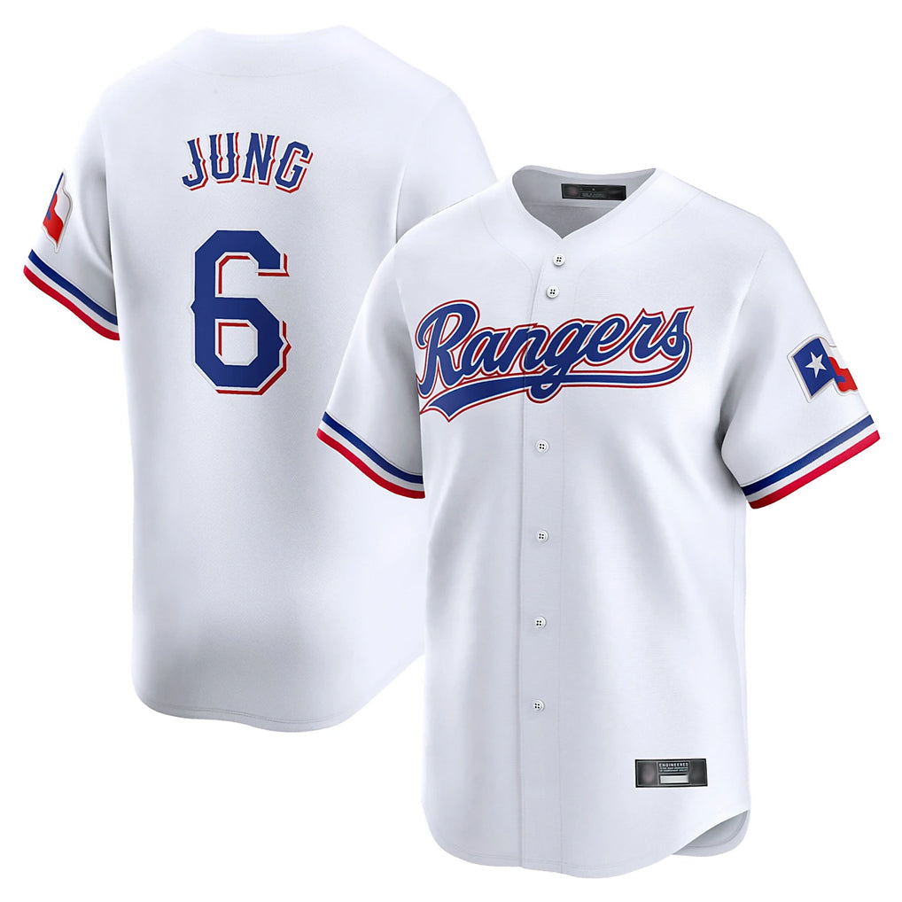 Boles  T.Rangers #6 Josh Jung Player White&Blue Home Limited Stitched Jerseys