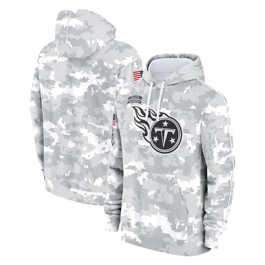 Boles T.Titans Camo Arctic Salute to Service Pullover Hoodies Home Game Blank Player Stitched Jerseys