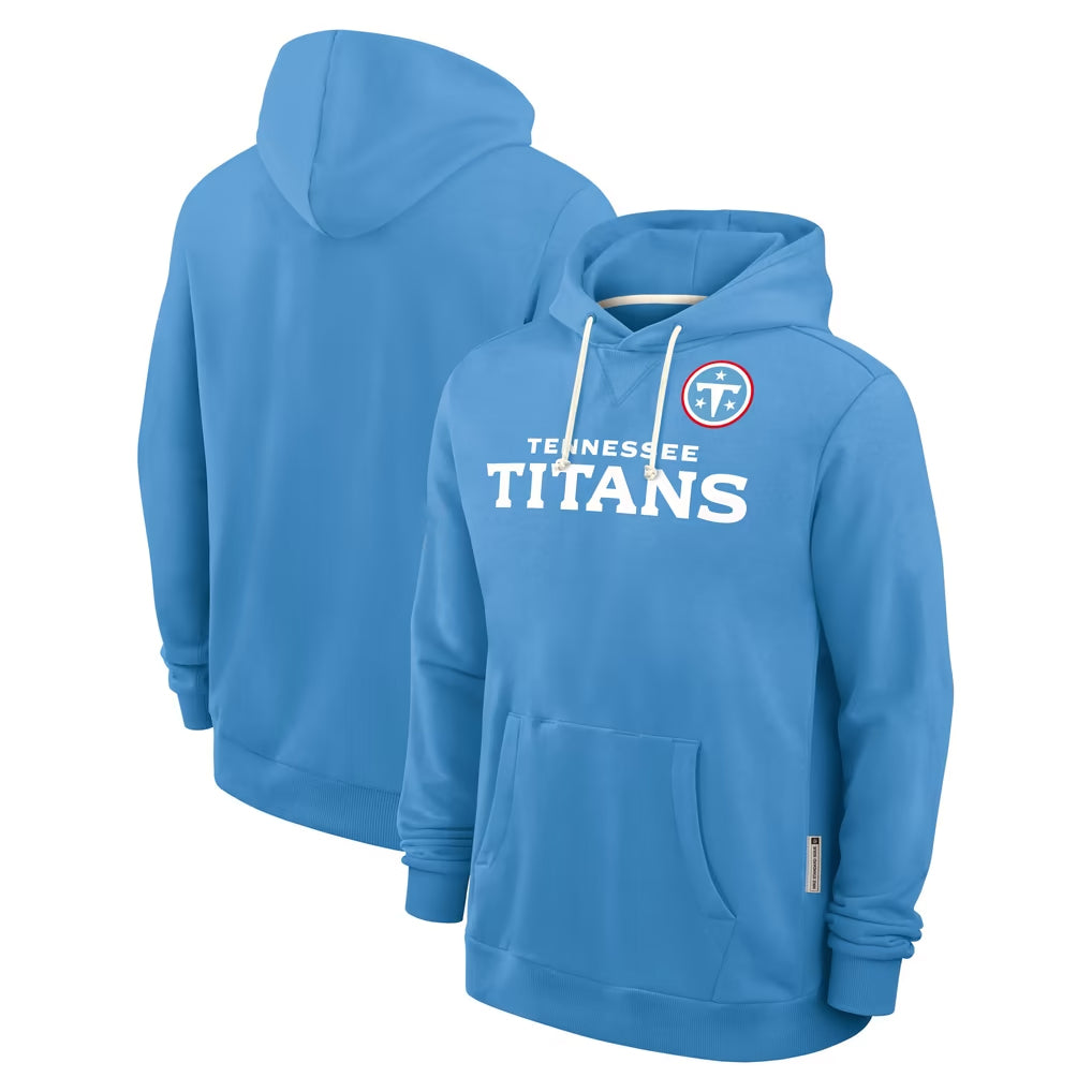 Boles T.Titans Light Blue LOGO Pullover Hoodies Home Game Blank Player Stitched Jerseys