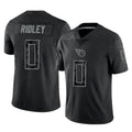 Boles T.Titans #0 Calvin Ridley Player Black Limited Reflective Home Game Stitched Jerseys