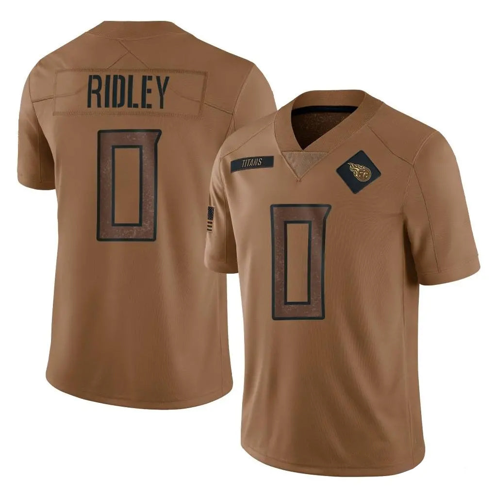 Boles T.Titans #0 Calvin Ridley Player Brown Limited Salute to Service Home Game Stitched Jerseys