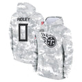 Boles T.Titans #0 Calvin Ridley Player Camo Arctic Salute to Service Pullover Hoodies Home Game Stitched Jerseys