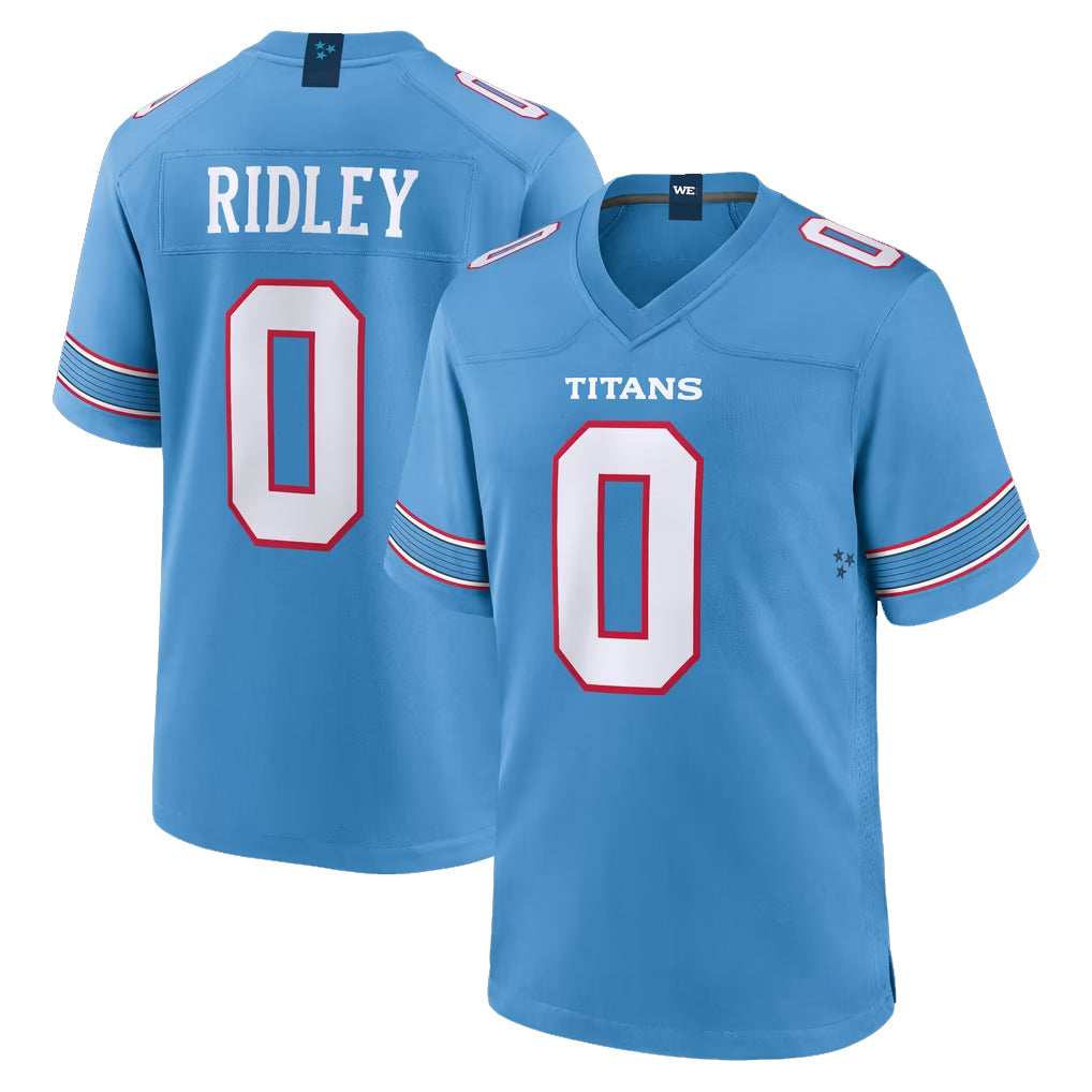 Boles T.Titans #0 Calvin Ridley Player Light Blue 2026 Game Home Stitched Jerseys