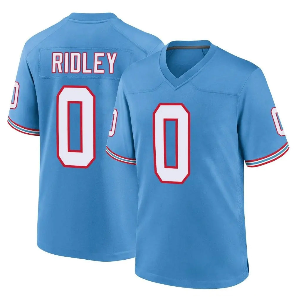 Boles T.Titans #0 Calvin Ridley Player Light Blue Oilers Throwback Home Game Stitched Jerseys