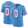 Boles T.Titans #0 Calvin Ridley Player Light Blue Oilers Throwback Home Game Stitched Jerseys