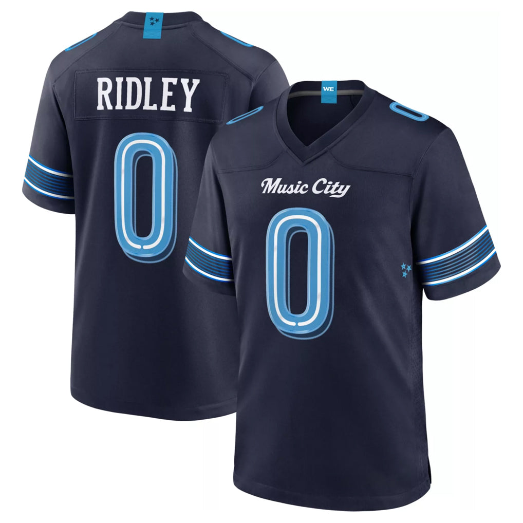 Boles T.Titans #0 Calvin Ridley Player Navy 2026 Rivalries Collection Home Game Stitched Jerseys