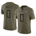 Boles T.Titans #0 Calvin Ridley Player Olive Limited Salute to Service Home Game Stitched Jerseys