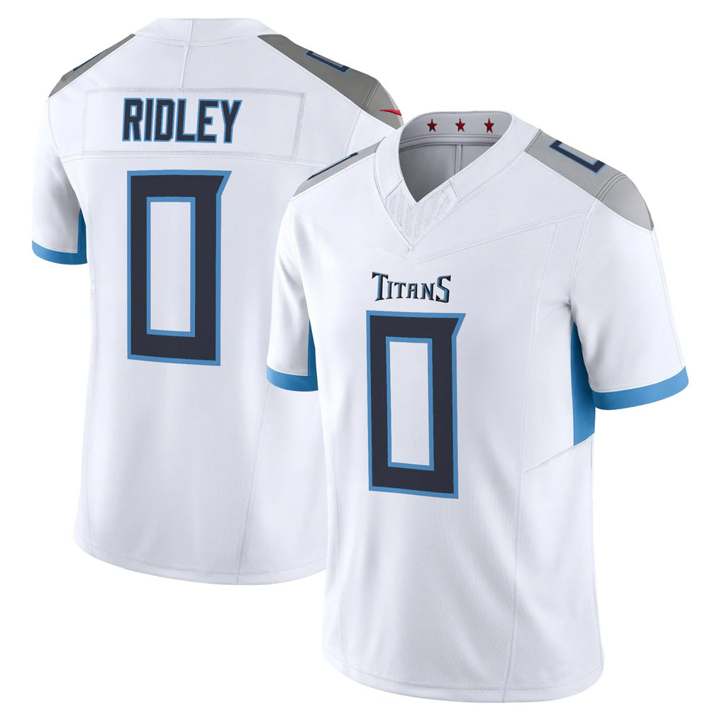Boles T.Titans #0 Calvin Ridley Player White 2025 Vapor Limited Home Game Stitched Jerseys