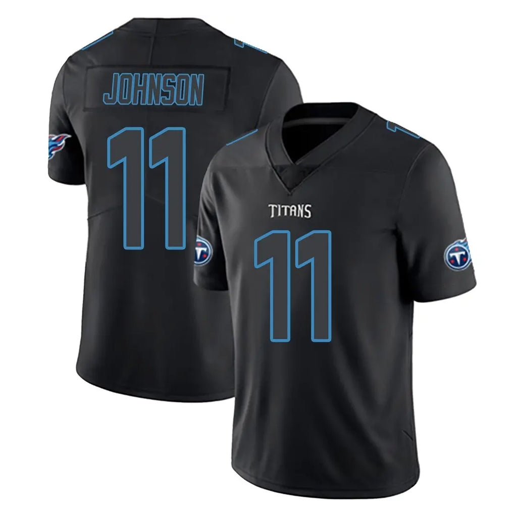 Boles T.Titans #11 Jermaine Johnson II Player Black Impact Limited Home Game Stitched Jerseys