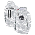 Boles T.Titans #11 Jermaine Johnson II Player Camo Arctic Salute to Service Pullover Hoodies Home Game Stitched Jerseys