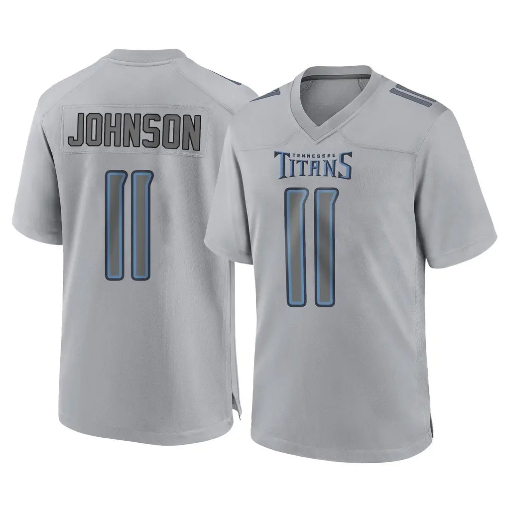 Boles T.Titans #11 Jermaine Johnson II Player Gray Atmosphere Fashion Home Game Stitched Jerseys