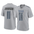 Boles T.Titans #11 Jermaine Johnson II Player Gray Atmosphere Fashion Home Game Stitched Jerseys