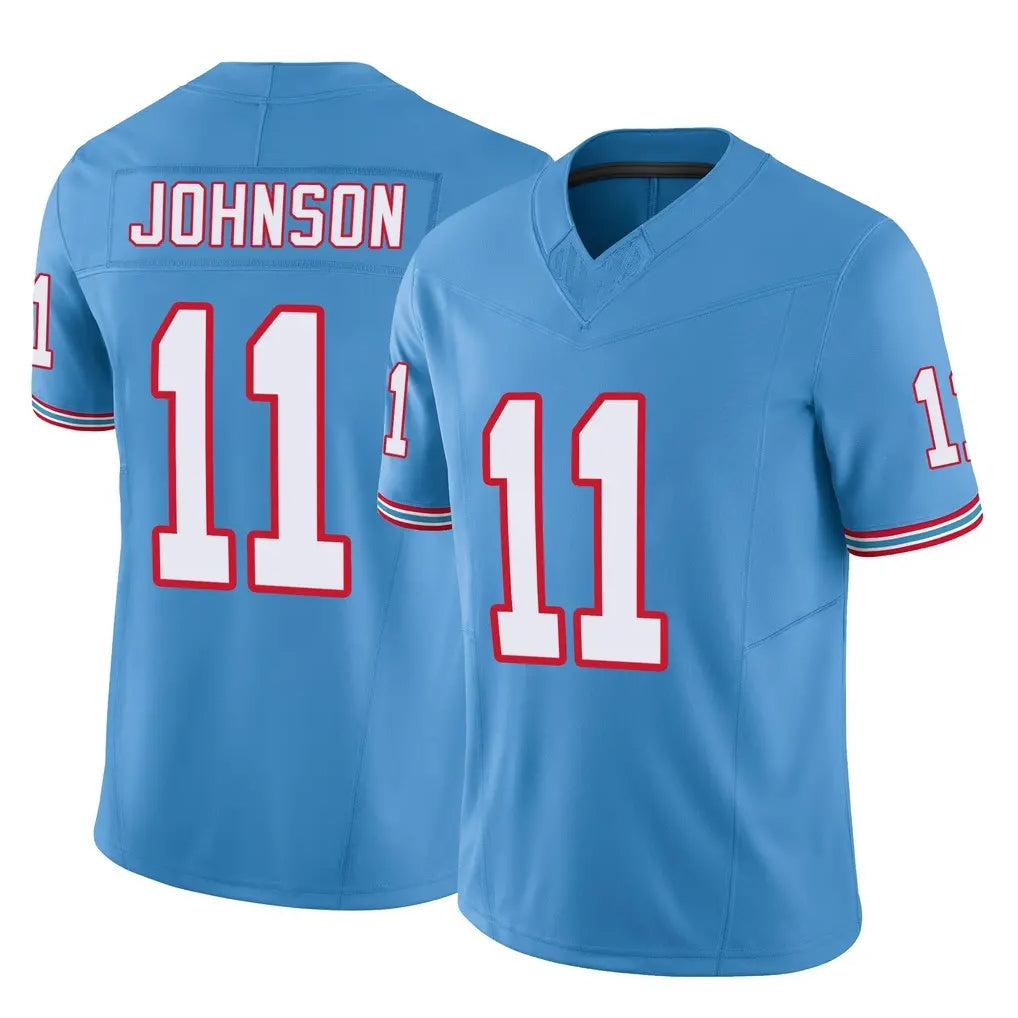 Boles T.Titans #11 Jermaine Johnson II Player Light Blue Limited Vapor F.U.S.E. Home Game Stitched Jerseys