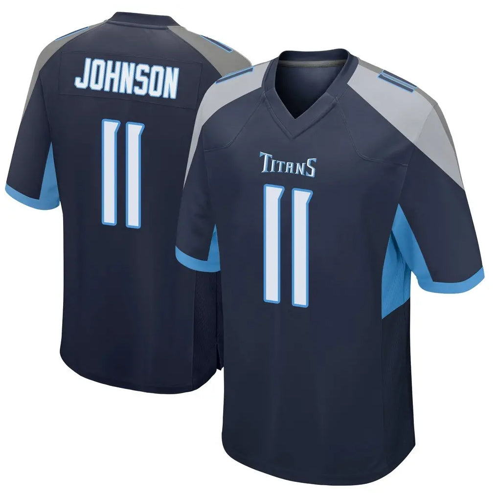 Boles T.Titans #11 Jermaine Johnson II Player Navy Home Game Stitched Jerseys