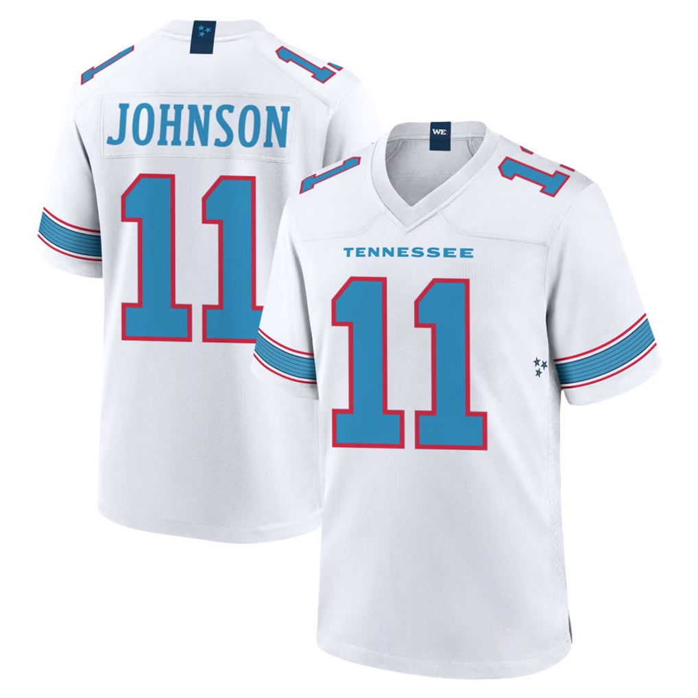 Boles T.Titans #11 Jermaine Johnson II Player White 2026 Game Home Stitched Jerseys