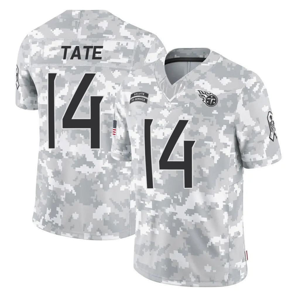 Boles T.Titans #14 Carnell Tate Player Arctic Camo Limited Salute to Service Home Game Stitched Jerseys
