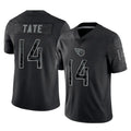 Boles T.Titans #14 Carnell Tate Player Black Limited Reflective Home Game Stitched Jerseys