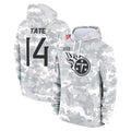 Boles T.Titans #14 Carnell Tate Player Camo Arctic Salute to Service Pullover Hoodies Home Game Stitched Jerseys