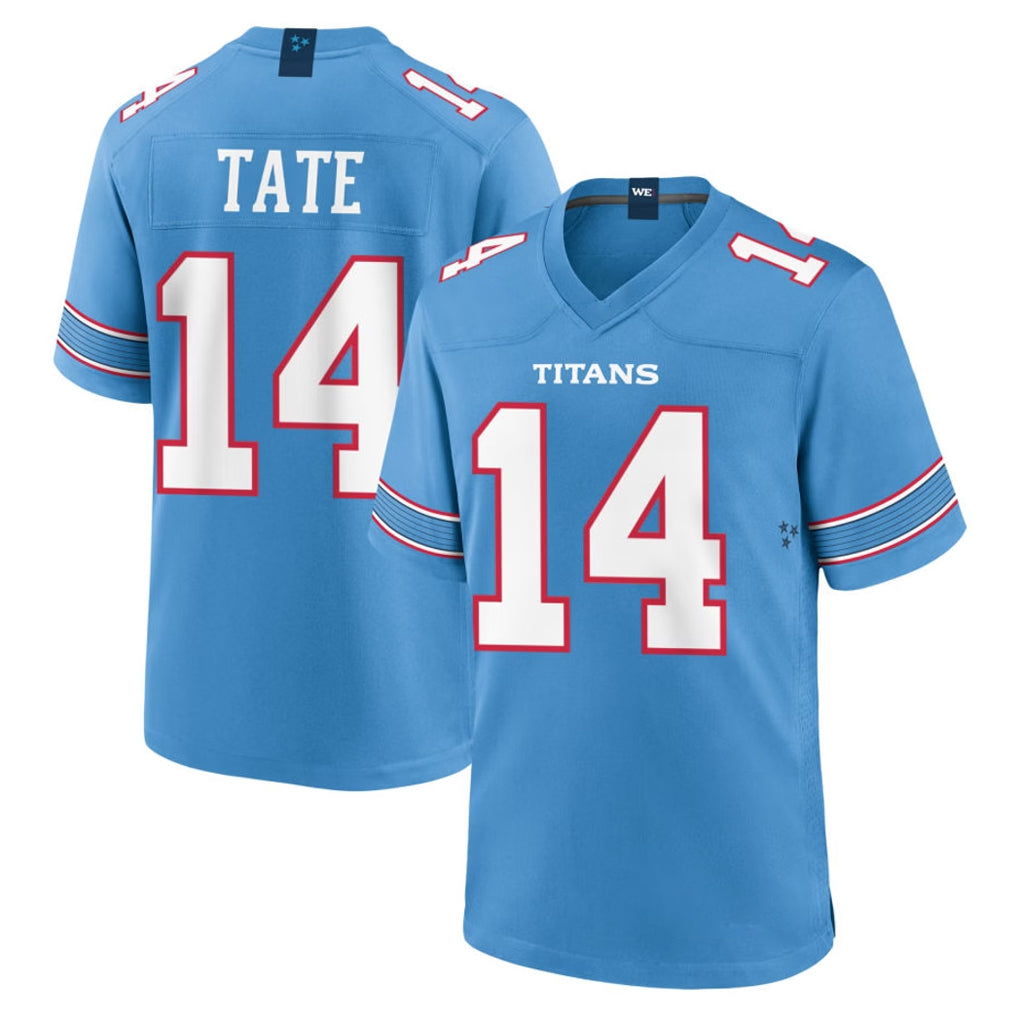 Boles T.Titans #14 Carnell Tate Player Light Blue 2026 Game Home Stitched Jerseys