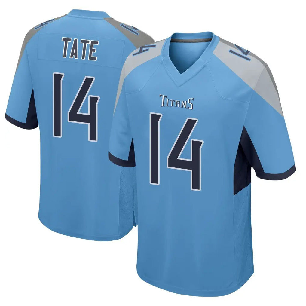 Boles T.Titans #14 Carnell Tate Player Light Blue Home Game Stitched Jerseys