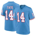 Boles T.Titans #14 Carnell Tate Player Light Blue Oilers Throwback Home Game Stitched Jerseys