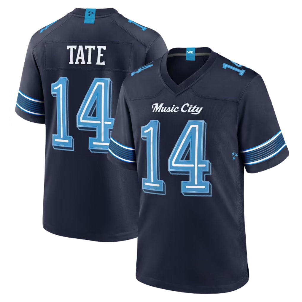 Boles T.Titans #14 Carnell Tate Player Navy 2026 Rivalries Collection Home Game Stitched Jerseys