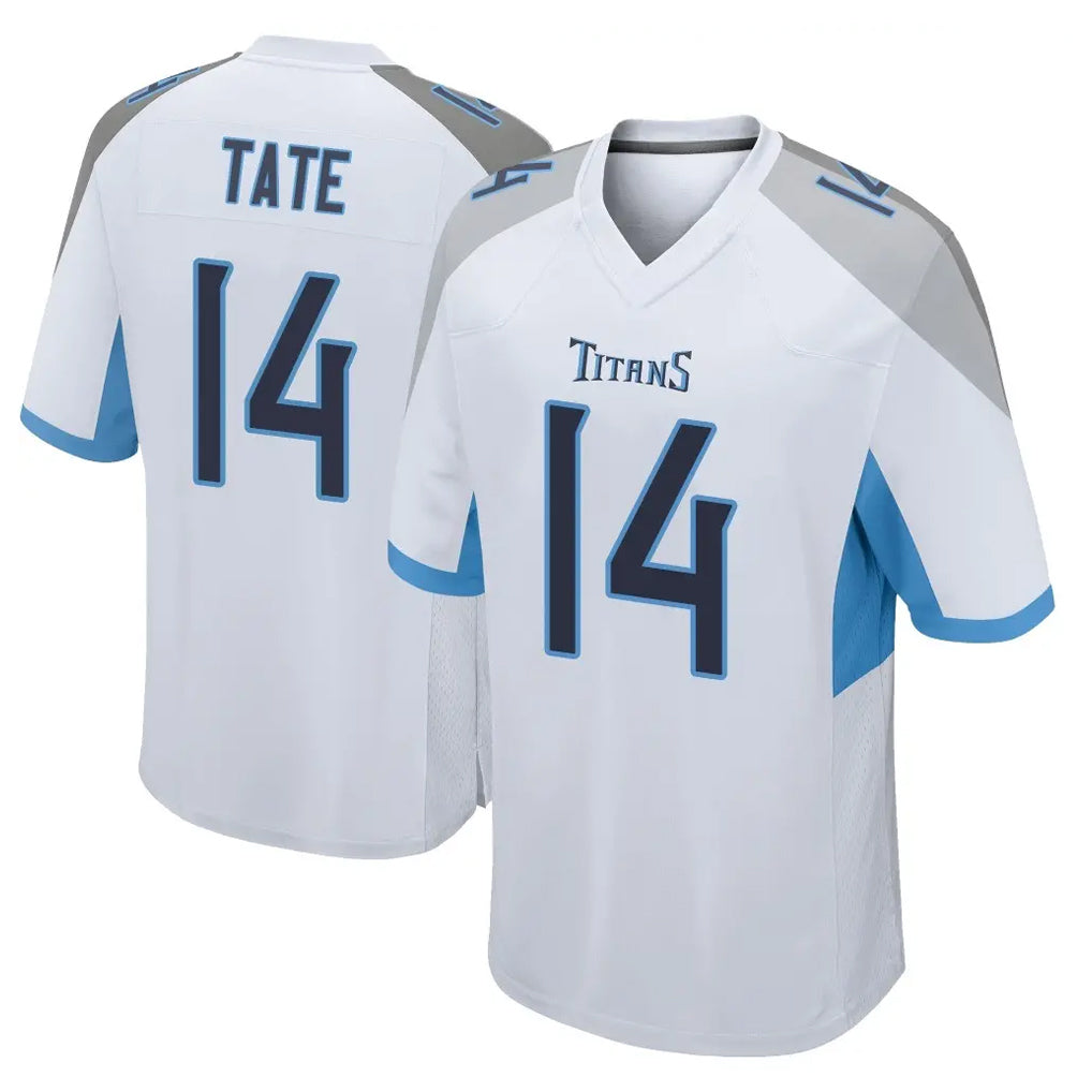 Boles T.Titans #14 Carnell Tate Player White Home Game Stitched Jerseys