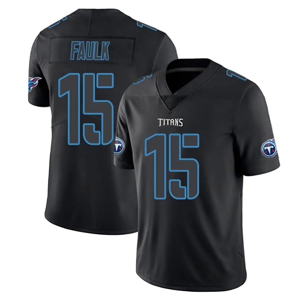 Boles T.Titans #15 Keldric Faulk Player Black Impact Limited Home Game Stitched Jerseys